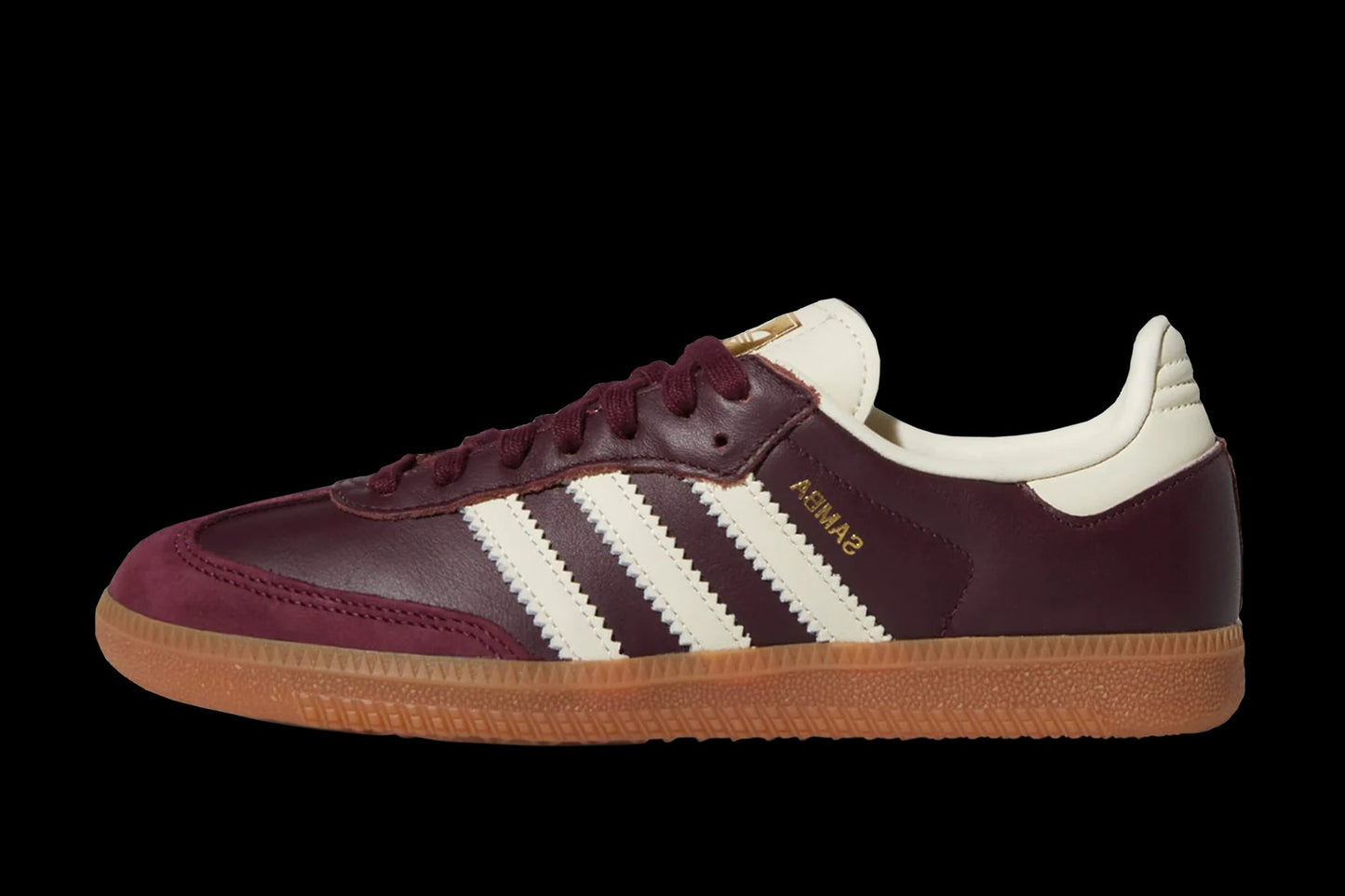 adidas Samba OG Maroon Gold Metallic W